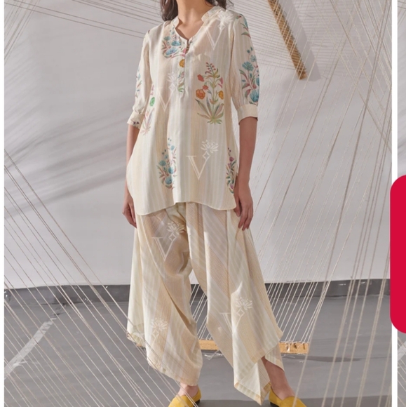 Salwar Kameez Other - Offwhite Silk Co ord set